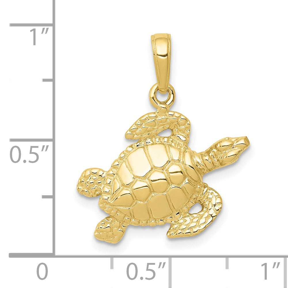 10K Gelbgold 10K Schildkröte Anhänger