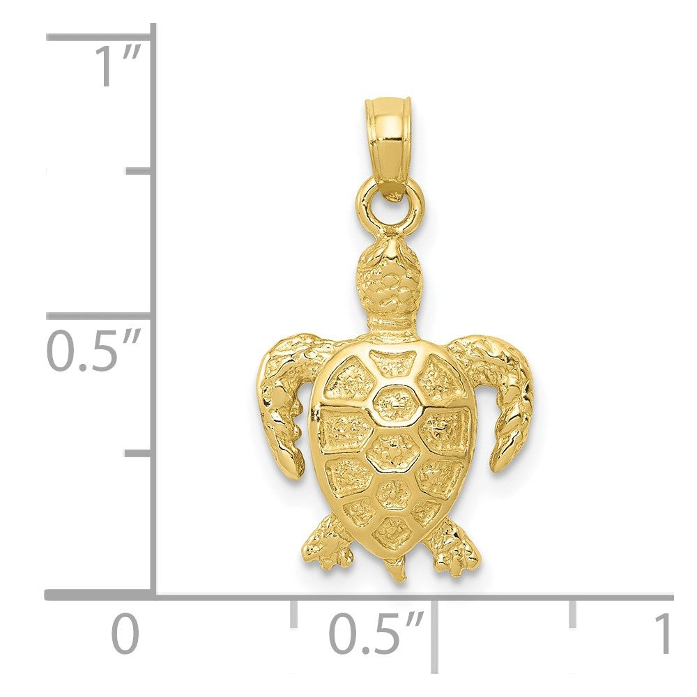 10K Gelbgold Meer Schildkröte Anhänger