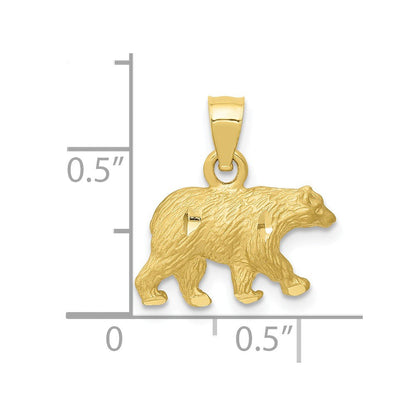 10K Gelbgold 10K Diamantiert Bär Anhänger