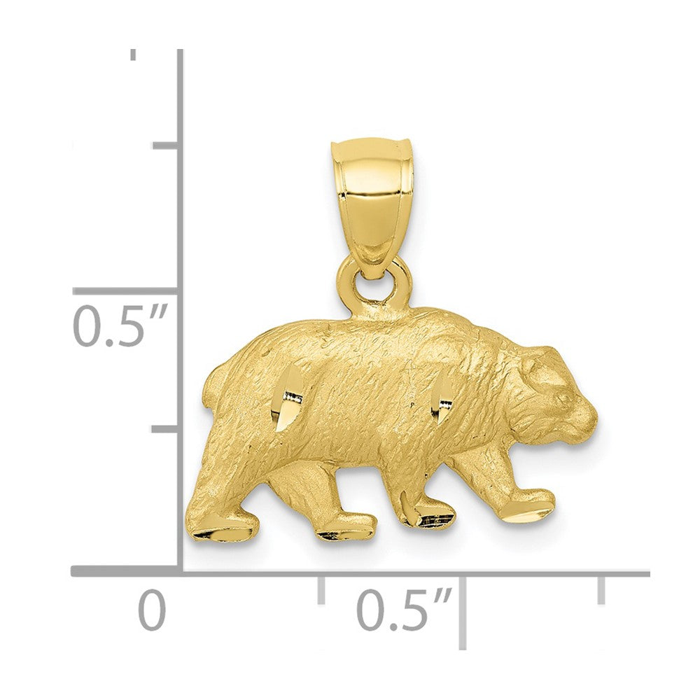 10K Gelbgold 10K Diamantiert Bär Anhänger
