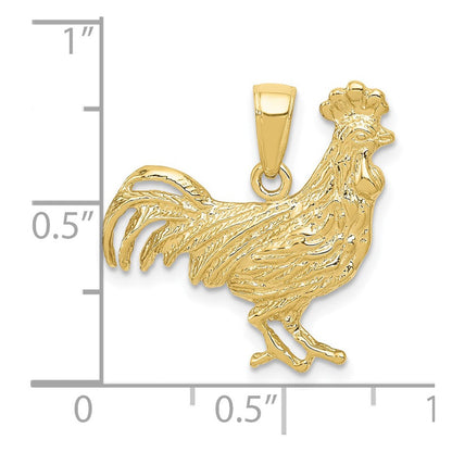 10K Gelbgold Rooster Anhänger