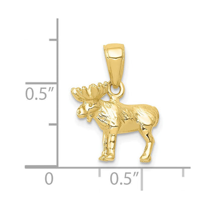 10K Gelbgold 3-d Moose Anhänger