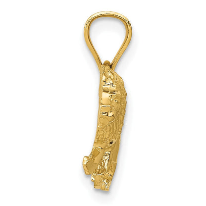 10K Gelbgold 10K Diamantiert Löwe Anhänger