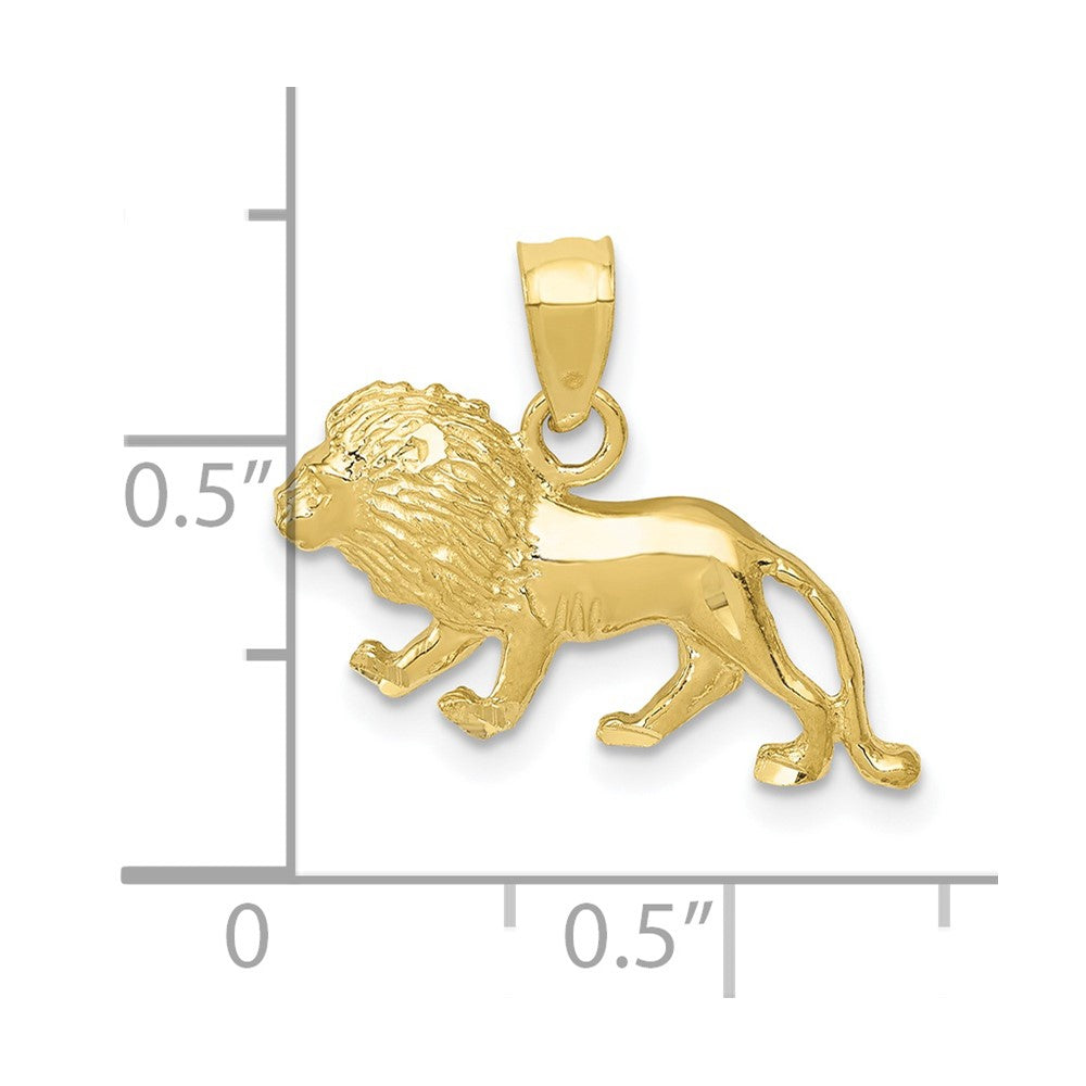 10K Gelbgold 10K Diamantiert Löwe Anhänger