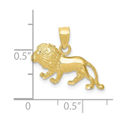10K Gelbgold 10K Diamantiert Löwe Anhänger