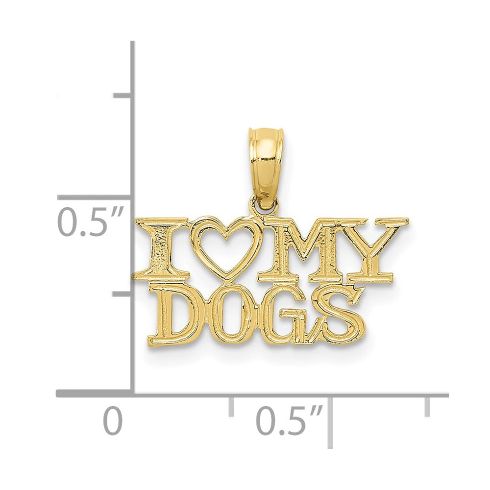 10K Gelbgold 10K I Herz My Dogs Anhänger