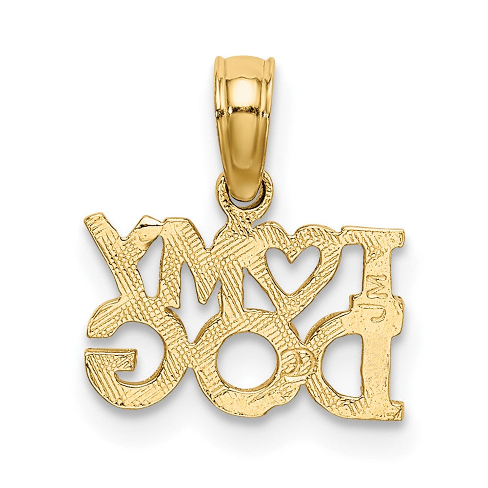 10K Gelbgold I Herz My Hund Charm