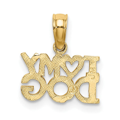 10K Gelbgold I Herz My Hund Charm
