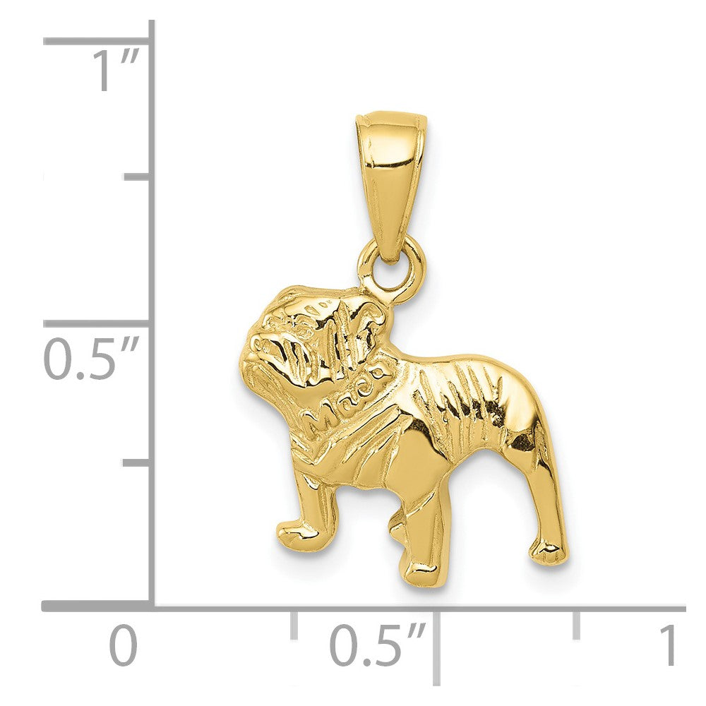 10K Gelbgold Bulldog Anhänger