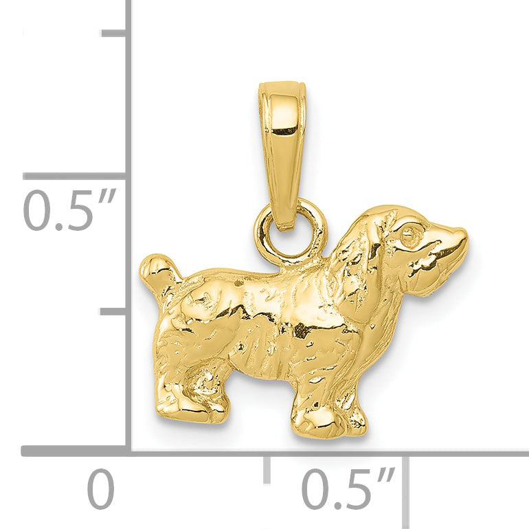 10K Gelbgold 10K Cocker Spaniel Hund Anhänger