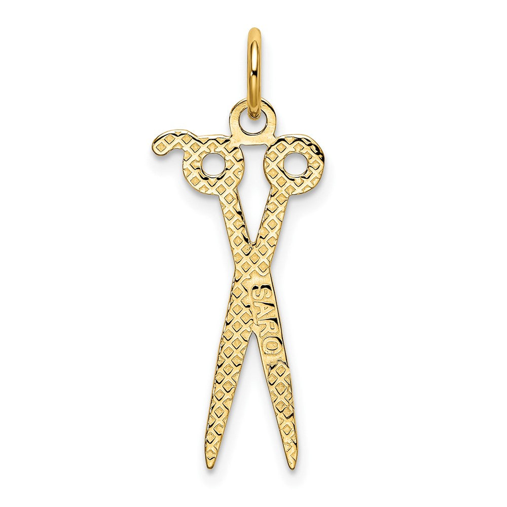 10K Gelbgold Scissors Charm
