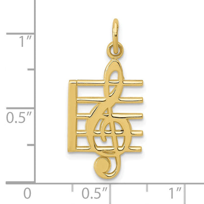 10K Gelbgold 10K Musik Note Charm