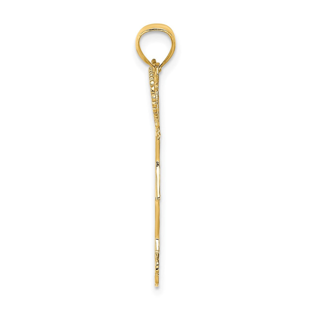 10K Gelbgold Cheerleader mit Pom-poms Charm