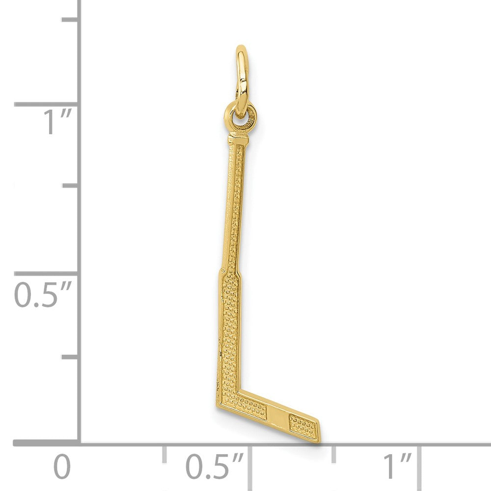 10K Gelbgold Goalie Stick Charm