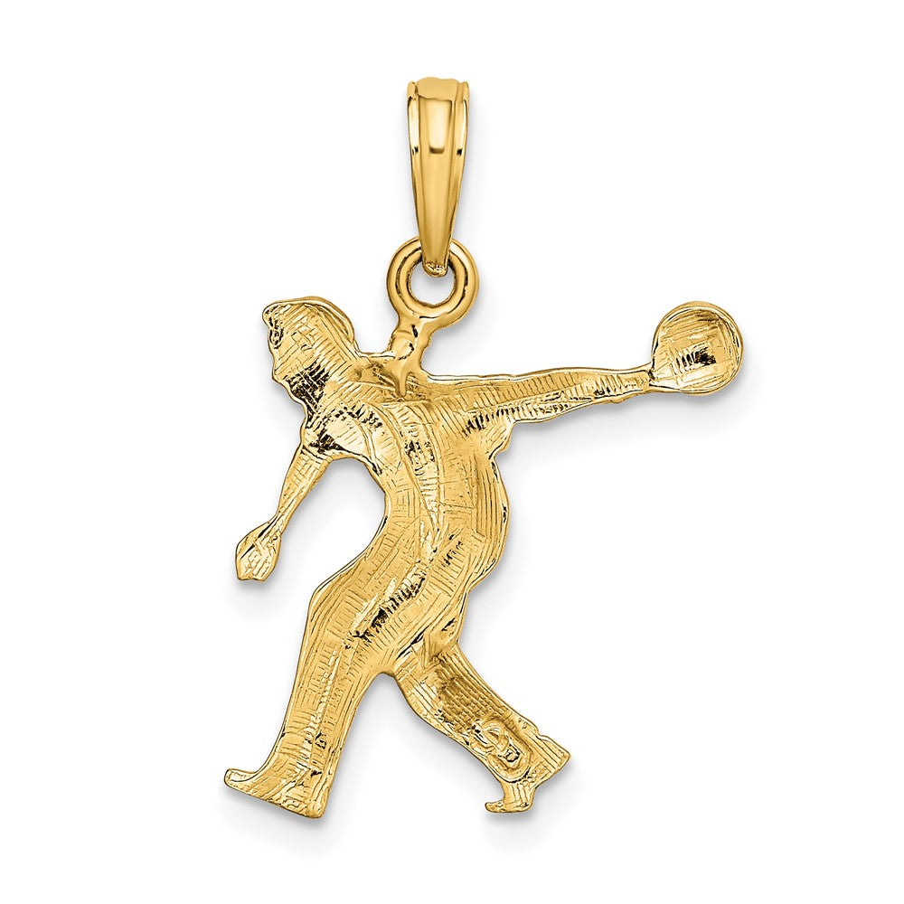 10K Gelbgold Male Bowling Charm