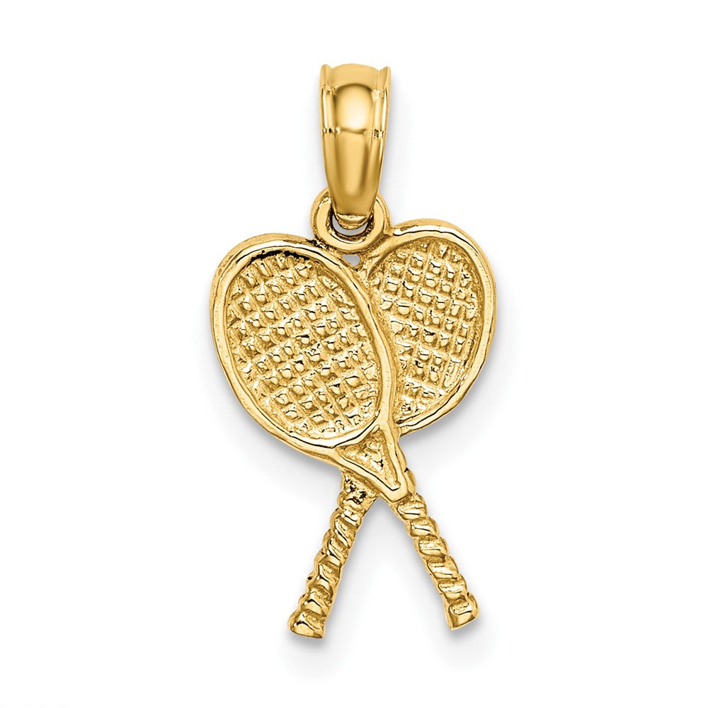 10K Gelbgold 10K Tennis Racquets Anhänger