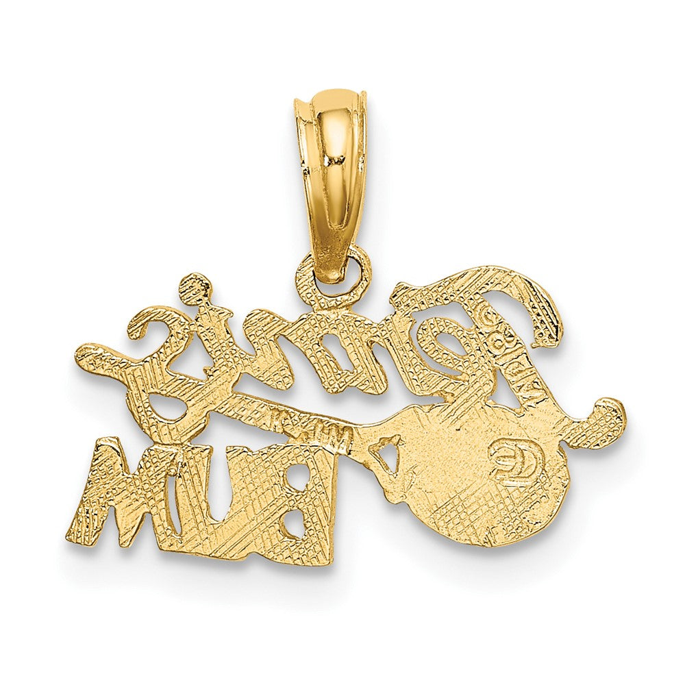 10K Gelbgold 10K Tennis Bum mit Schläger Charm