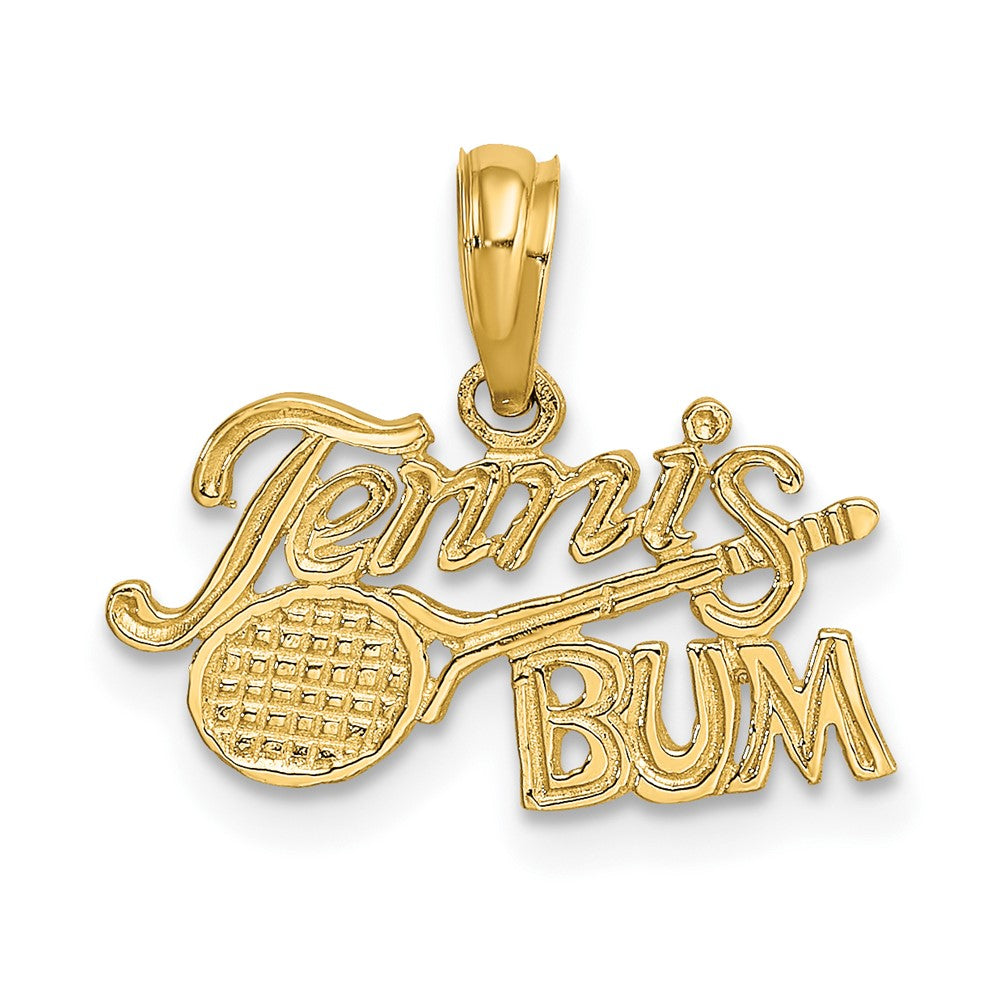 10K Gelbgold 10K Tennis Bum mit Schläger Charm