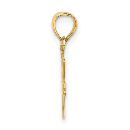 10K Gelbgold 10K I Herz Tennis Charm