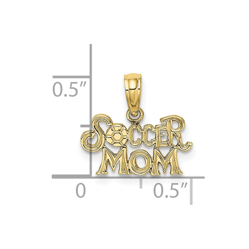 10K Gelbgold 10K Fußball Mama Charm