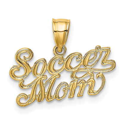 10K Gelbgold 10K Fußball Mama Charm