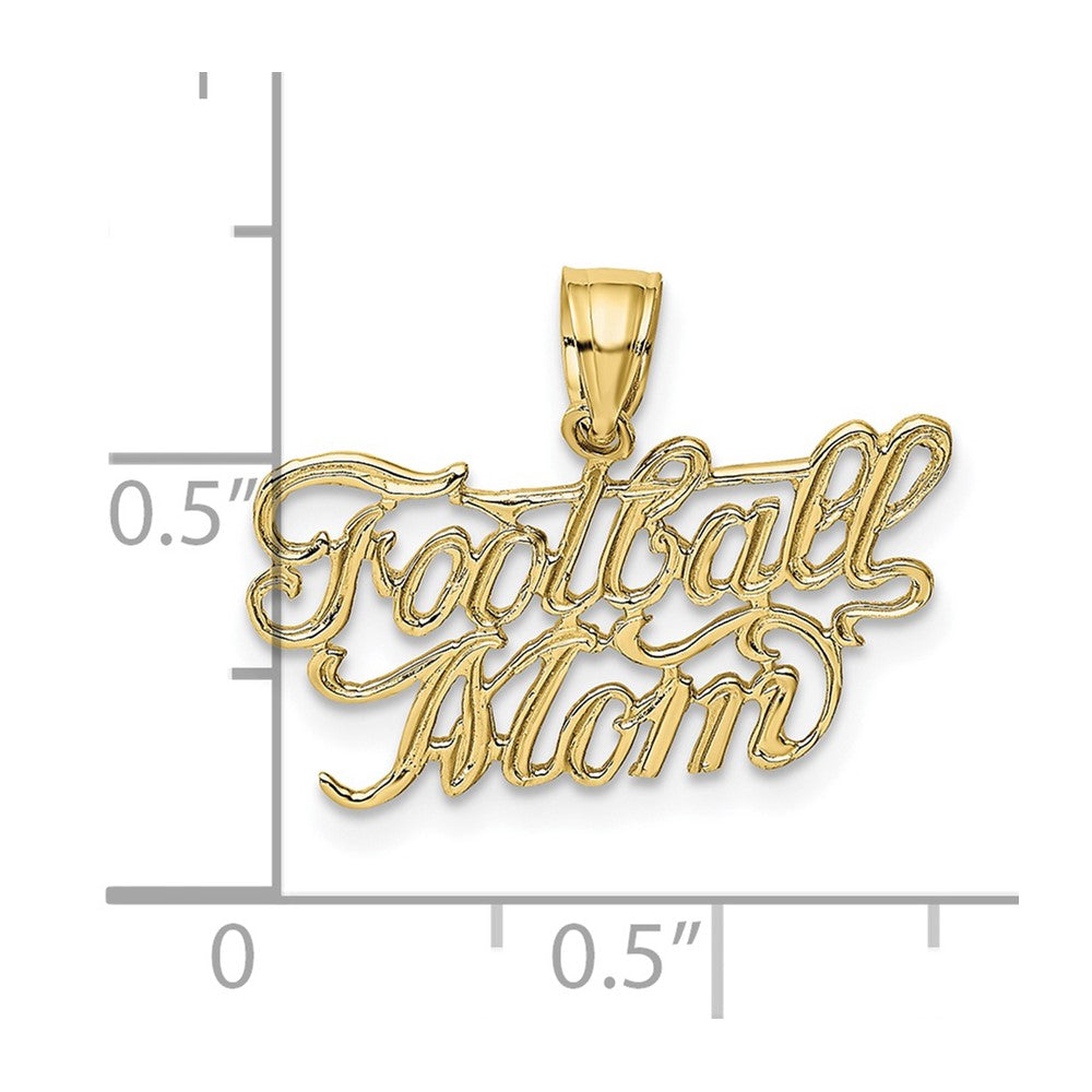 10K Gelbgold 10K Football Mama Charm