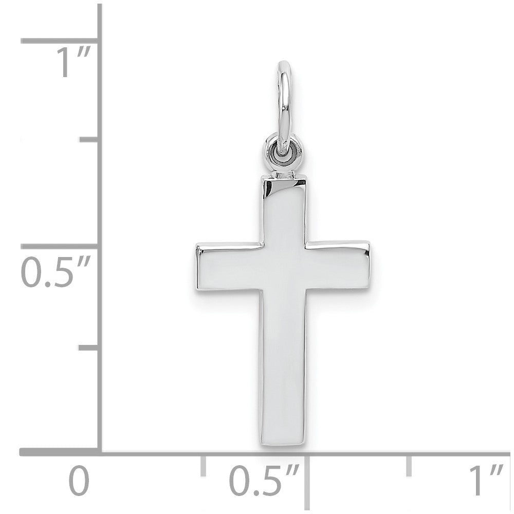 10K Weißgold Kreuz Anhänger