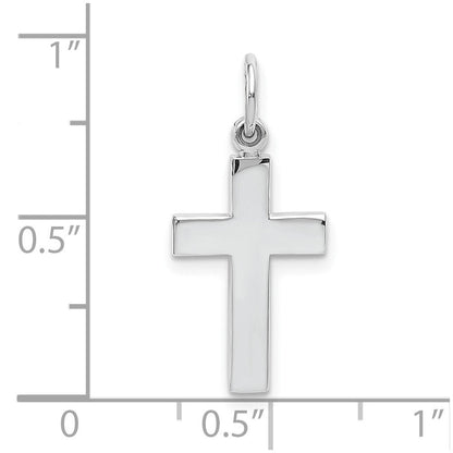 10K Weißgold Kreuz Anhänger