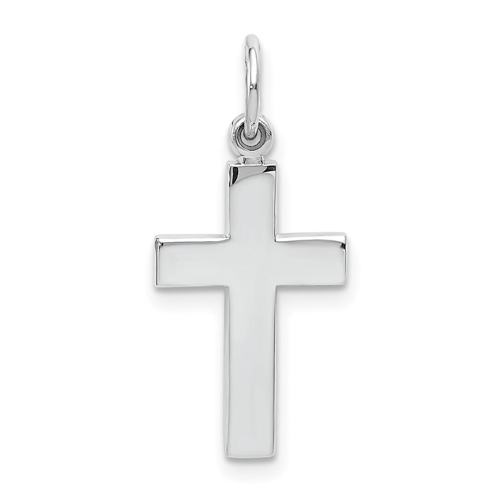 10K Weißgold Kreuz Anhänger
