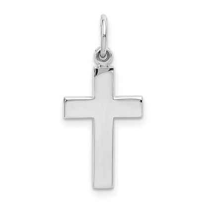 10K Weißgold Kreuz Anhänger
