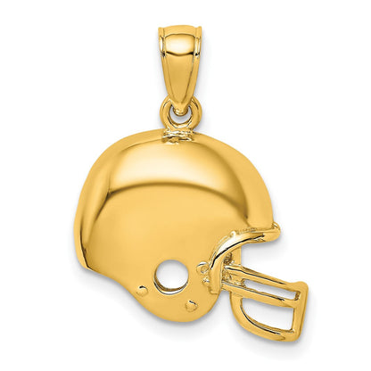 10K Gelbgold 10K Football Helm Anhänger