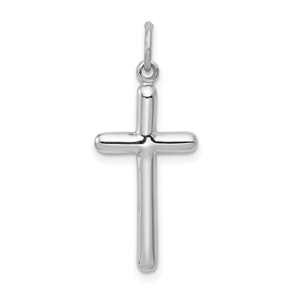 10K Weißgold Kreuz Anhänger