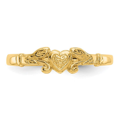 10K Gelbgold Herz Baby Ring