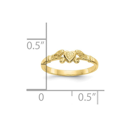 10K Gelbgold Herz Baby Ring