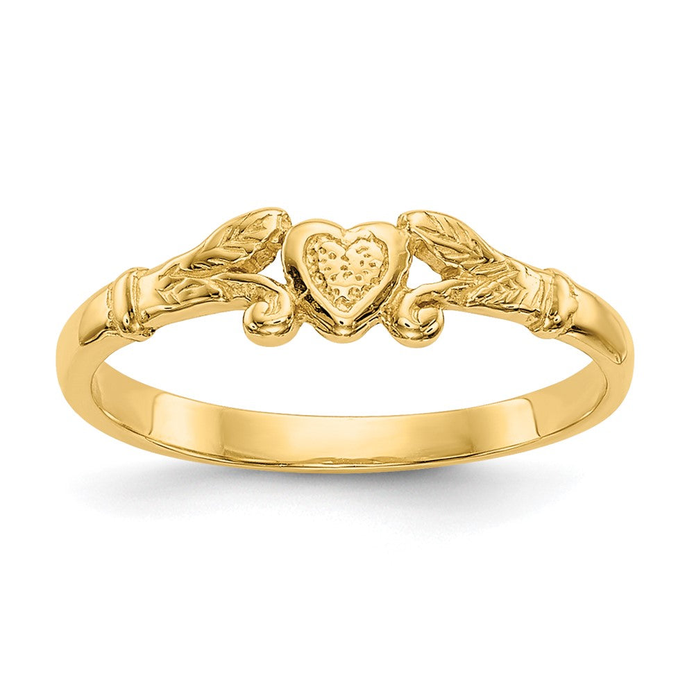 10K Gelbgold Herz Baby Ring