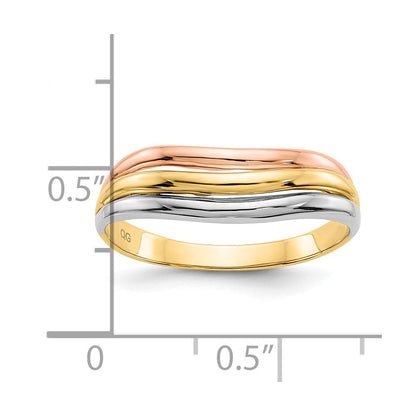 10K Tricolor 10K Tricolor Offen Fantasie Ring