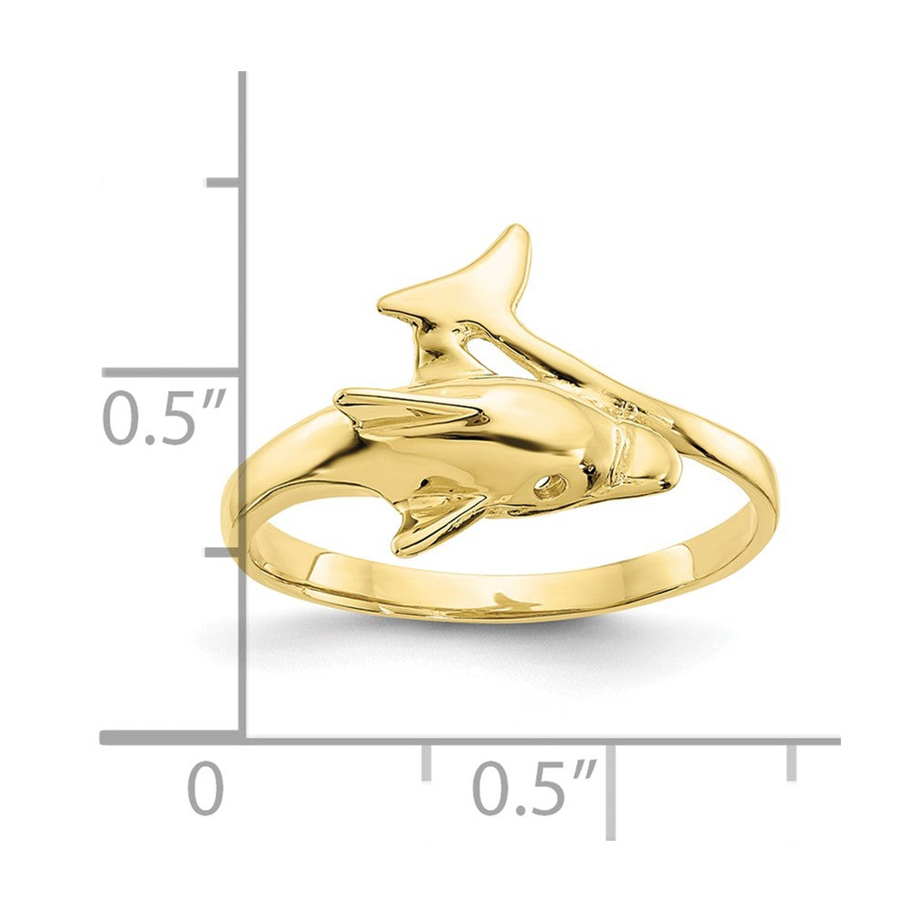 10K Gelbgold Delfin Ring