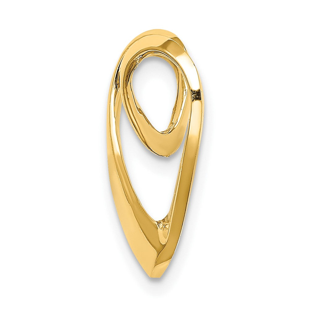 10K Gelbgold 10K Poliert Herz Kette Anhänger