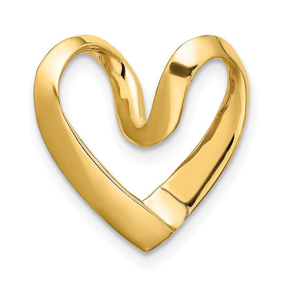 10K Gelbgold 10K Poliert Herz Kette Anhänger