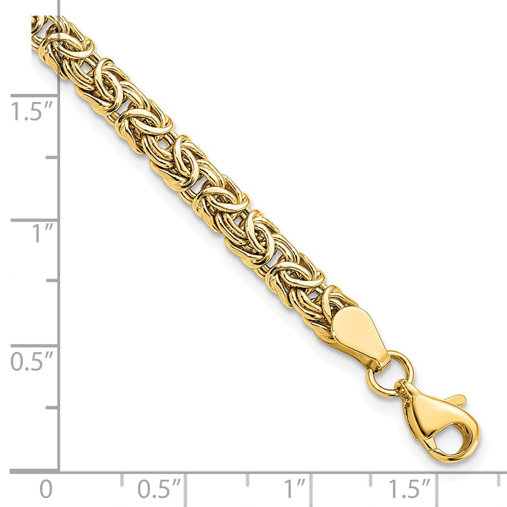 10K Gelbgold Poliert Byzantiner Gliederarmband