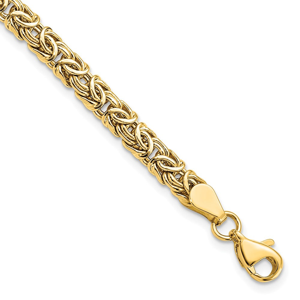10K Gelbgold Poliert Byzantiner Gliederarmband