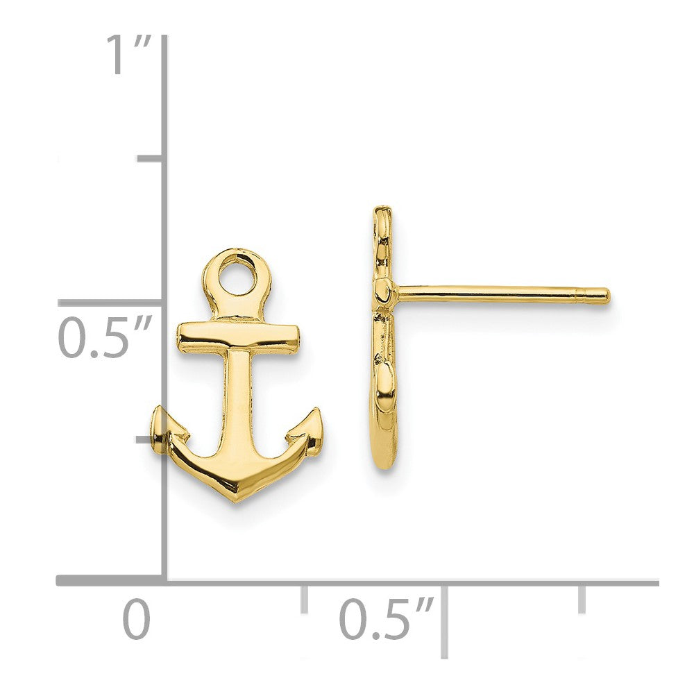 10K Gelbgold 10K Anker Ohrstecker