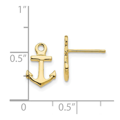 10K Gelbgold 10K Anker Ohrstecker