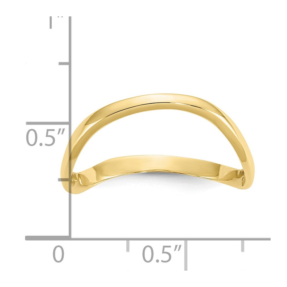 10K Gelbgold 10K Welle Mode Thumb Ring