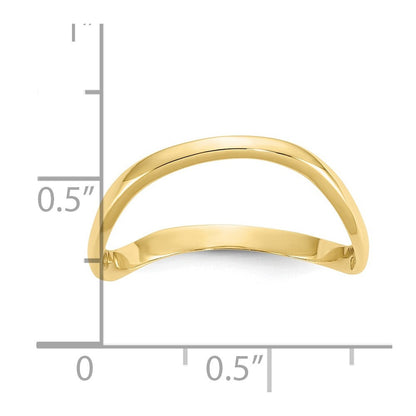10K Gelbgold 10K Welle Mode Thumb Ring