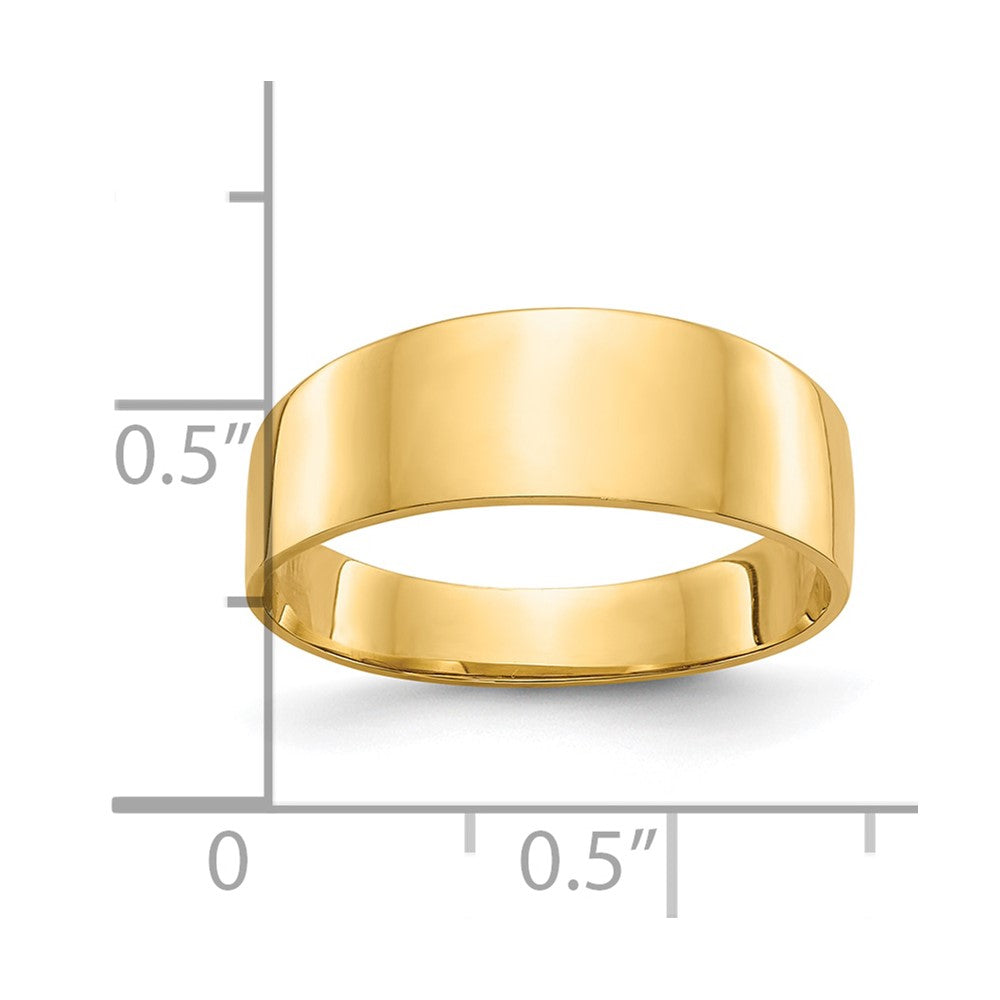 10K Gelbgold 10K 3-6mm Flach-top Verjüngt Cigar Ring