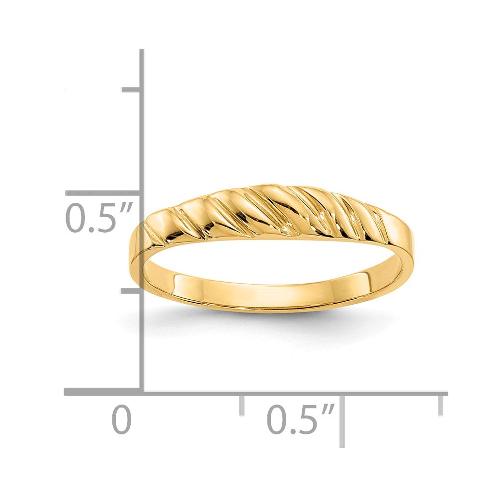 10K Gelbgold 10K Poliert Valley Kuppel Ring