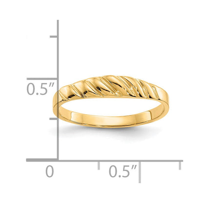 10K Gelbgold 10K Poliert Valley Kuppel Ring
