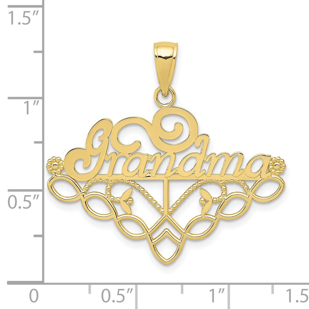 10K Gelbgold 10K Oma Geburtsstein Charm Halter Anhänger