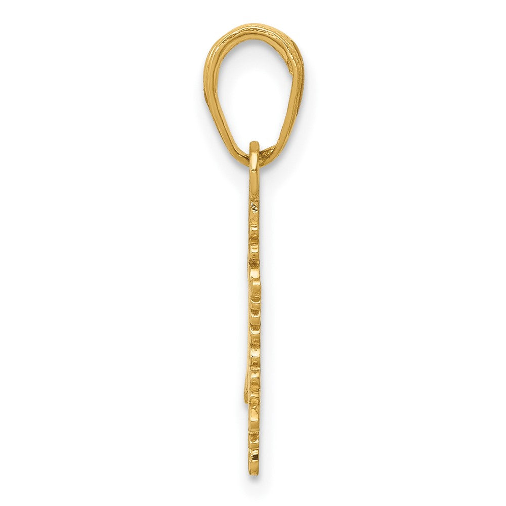 10K Gelbgold Klein Schneeflocke Anhänger